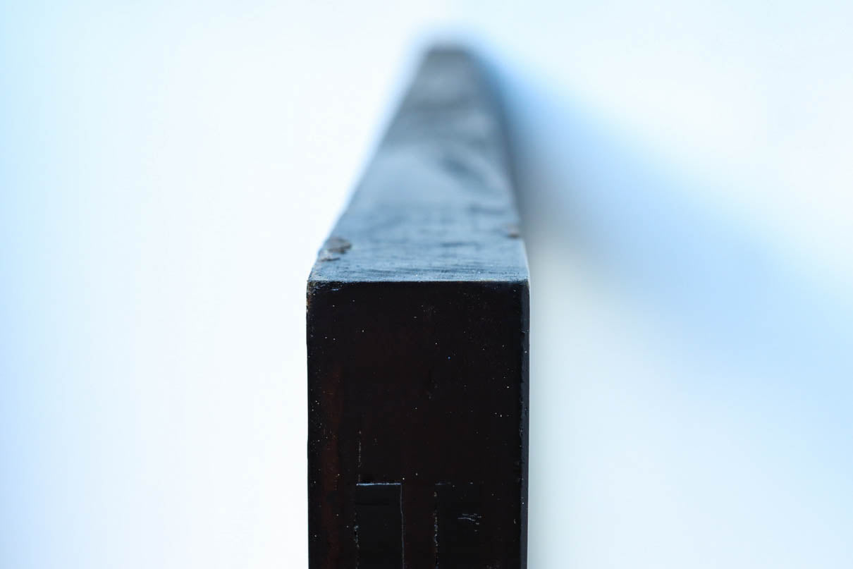 幅862ミリ　高さ1722ミリ　色艶の美しいドアノブ付きレトロガラスドア　F8534　在庫1枚