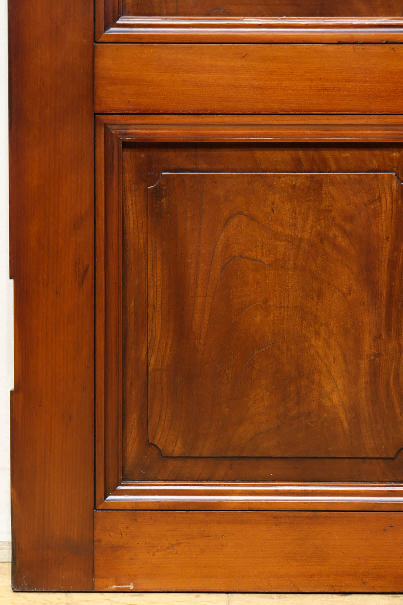 幅862ミリ　高さ1722ミリ　色艶の美しいドアノブ付きレトロガラスドア　F8534　在庫1枚