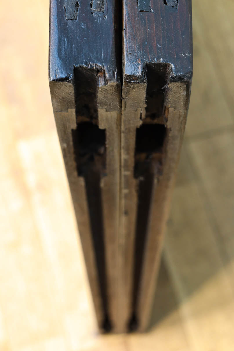 昭和レトロ!! 稀少ブルーのダイヤが可愛らしいガラス戸　F8537　在庫1枚