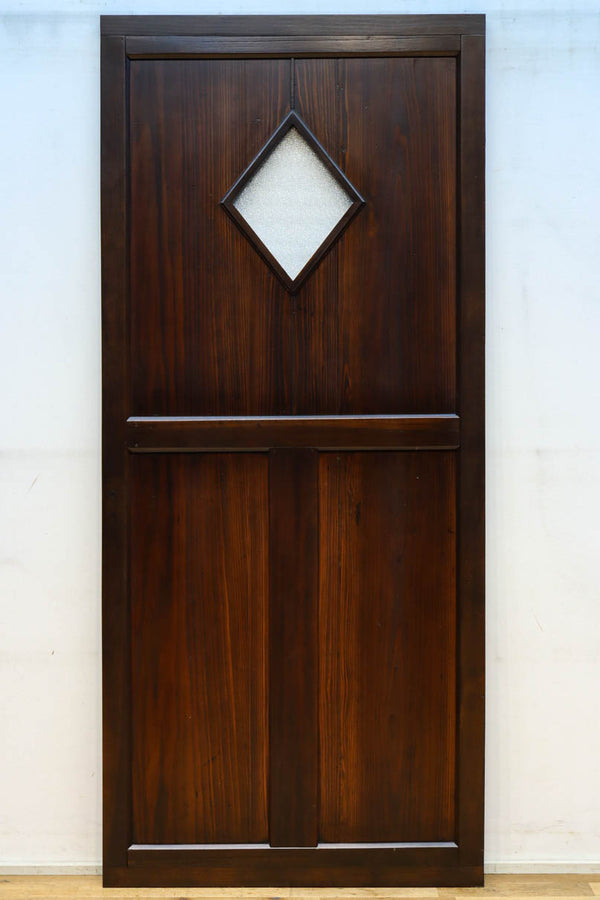 幅800ミリ　温かみのある色彩のレトロモダンなガラス戸　F8539　在庫1枚