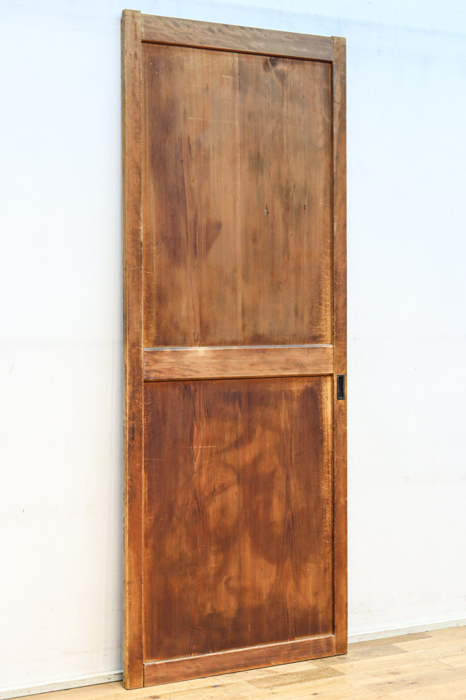 スリム幅!!　自然美の貫禄ある木地色板戸　F8552　在庫4枚