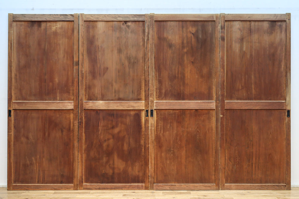 スリム幅!!　自然美の貫禄ある木地色板戸　F8552　在庫4枚