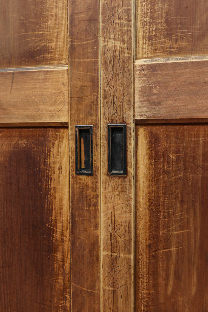 スリム幅!!　自然美の貫禄ある木地色板戸　F8552　在庫4枚