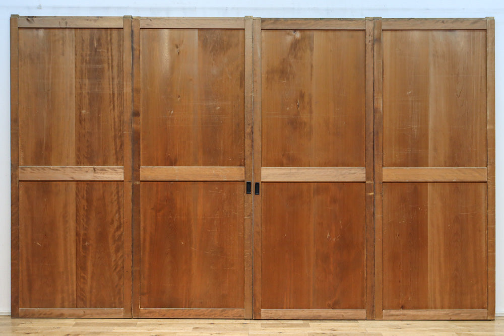 スリム幅!!　自然美の貫禄ある木地色板戸　F8552　在庫4枚