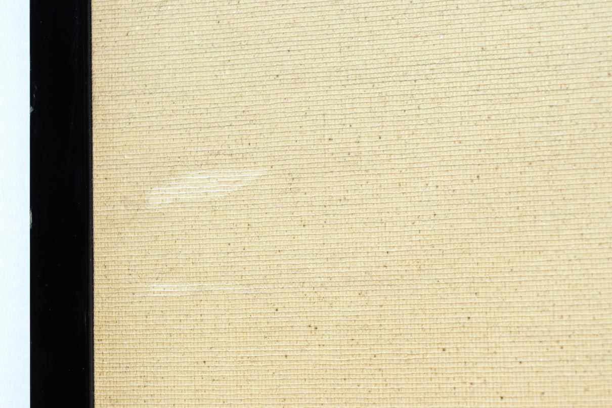 清楚な花模様を描いた丁寧な造りの襖戸　F8563　在庫2枚一組