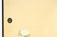 清楚な花模様を描いた丁寧な造りの襖戸　F8563　在庫2枚一組