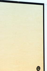 清楚な花模様を描いた丁寧な造りの襖戸　F8563　在庫2枚一組