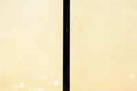 清楚な花模様を描いた丁寧な造りの襖戸　F8563　在庫2枚一組