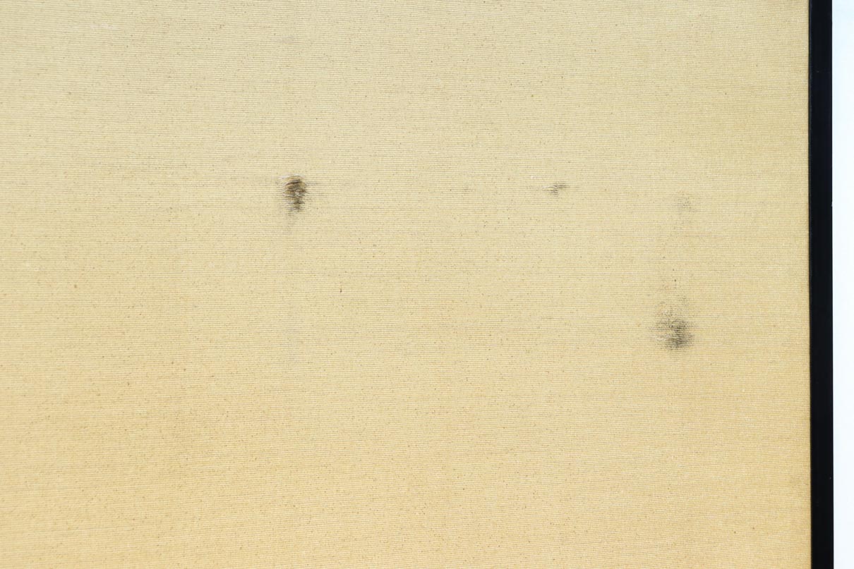 清楚な花模様を描いた丁寧な造りの襖戸　F8563　在庫2枚一組