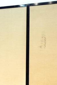 清楚な花模様を描いた丁寧な造りの襖戸　F8563　在庫2枚一組