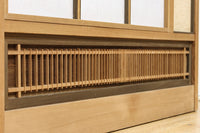 幅925ミリ　三色亀甲網代と組子模様が和モダンに飾るワーロン入り稀少障子戸　F8554　在庫2枚