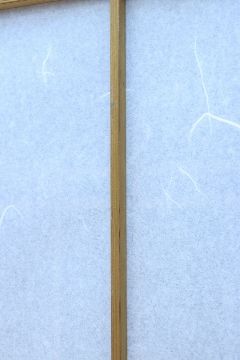 幅925ミリ　三色亀甲網代と組子模様が和モダンに飾るワーロン入り稀少障子戸　F8554　在庫2枚