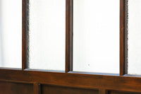 幅873ミリ　市松模様にガラスを配した和モダンなガラス戸　F8557　在庫4枚