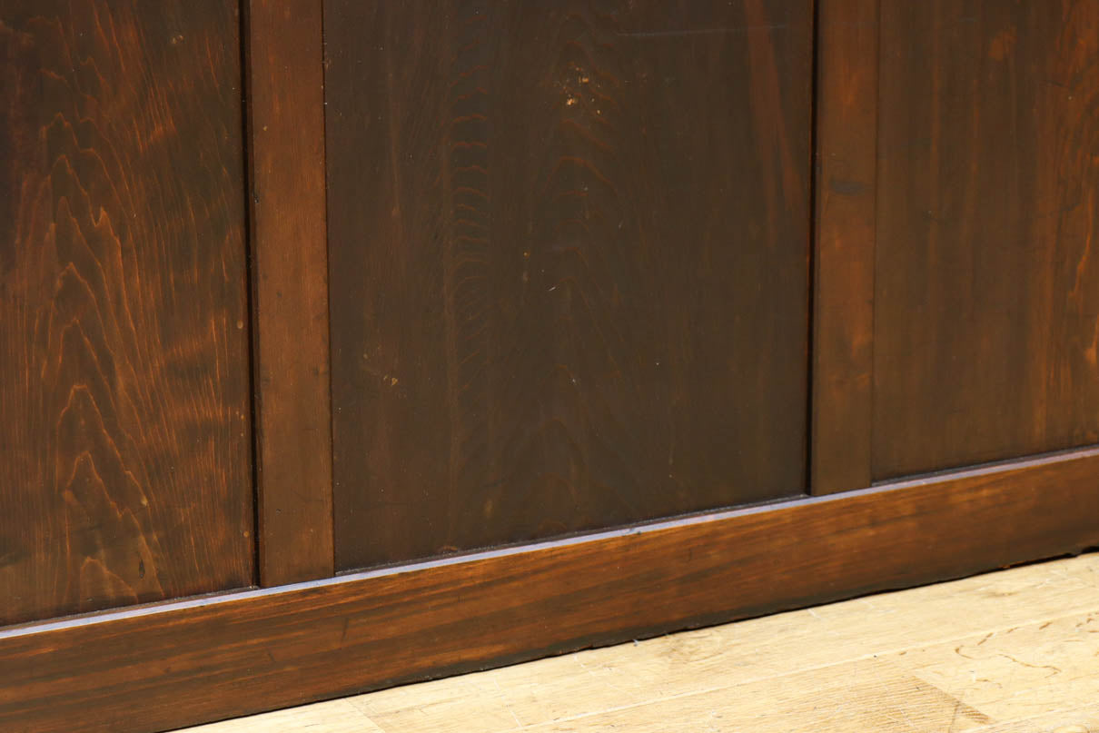 幅873ミリ　市松模様にガラスを配した和モダンなガラス戸　F8557　在庫4枚