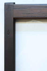 幅873ミリ　市松模様にガラスを配した和モダンなガラス戸　F8557　在庫4枚