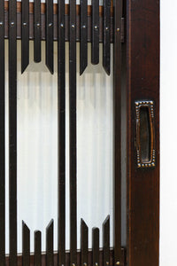 幅898ミリ　稀少変わりデザインのモダンな大阪格子戸　F8560　在庫4枚