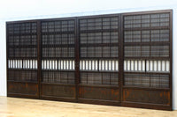 幅898ミリ　稀少変わりデザインのモダンな大阪格子戸　F8560　在庫4枚