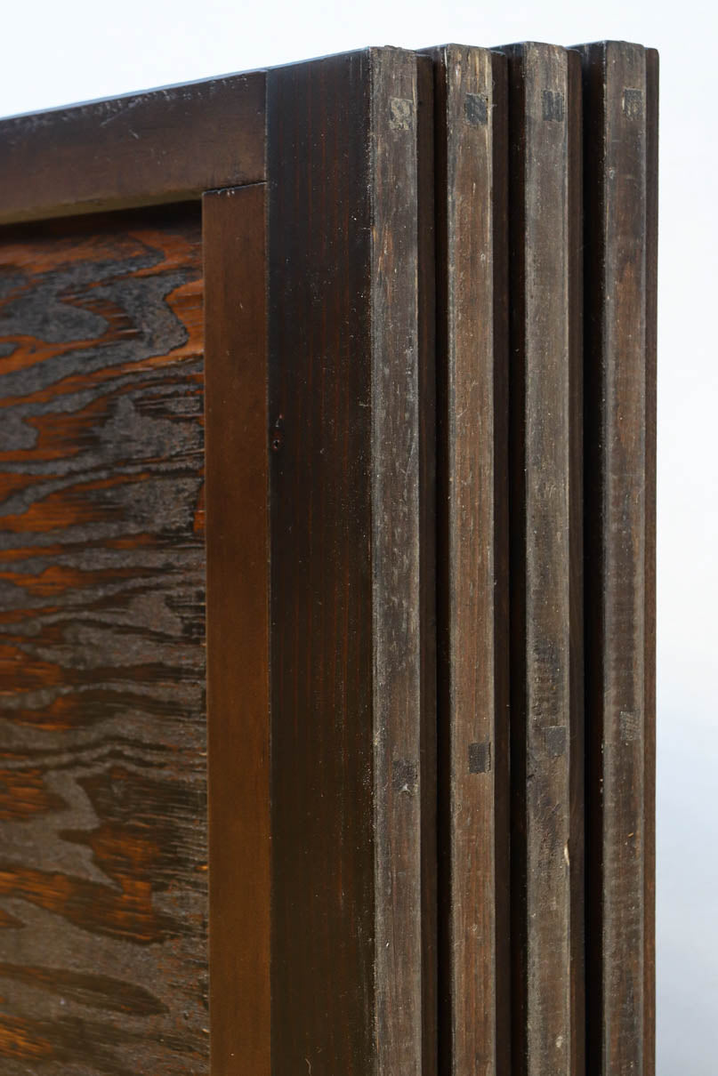 幅898ミリ　稀少変わりデザインのモダンな大阪格子戸　F8560　在庫4枚