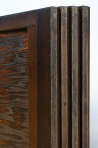 幅898ミリ　稀少変わりデザインのモダンな大阪格子戸　F8560　在庫4枚