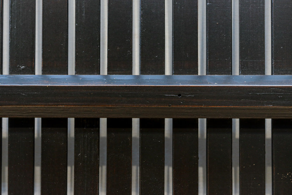 幅913ミリ　平格子づくりで壮観な眺めが魅了する全面幅広格子戸　F8572　在庫2枚