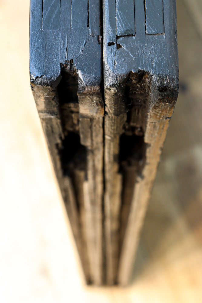 幅913ミリ　平格子づくりで壮観な眺めが魅了する全面幅広格子戸　F8572　在庫2枚