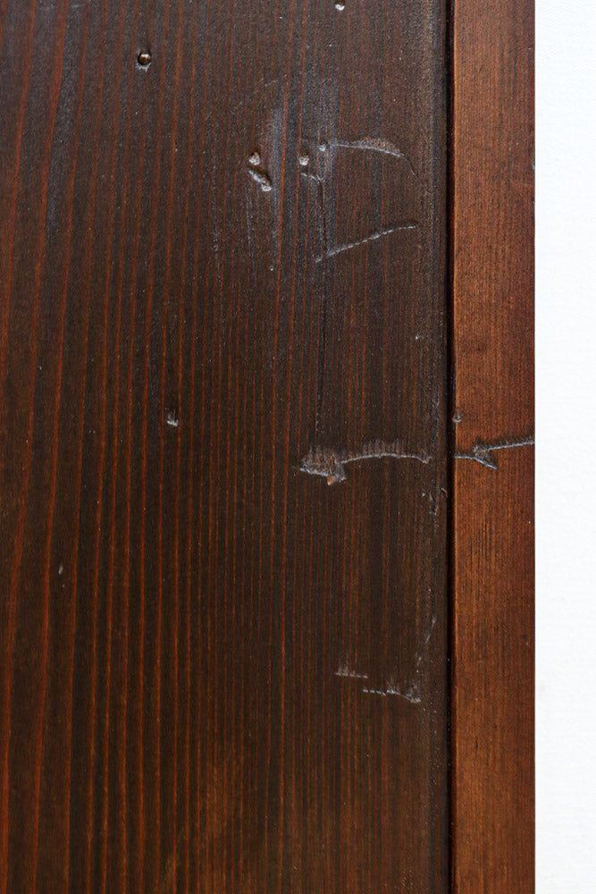 幅604ミリ　2種類の和ガラスでレトロな面持ちのスリムガラス戸　F8577　在庫1枚