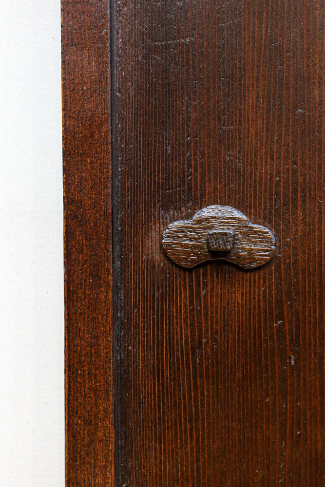 幅604ミリ　2種類の和ガラスでレトロな面持ちのスリムガラス戸　F8577　在庫1枚