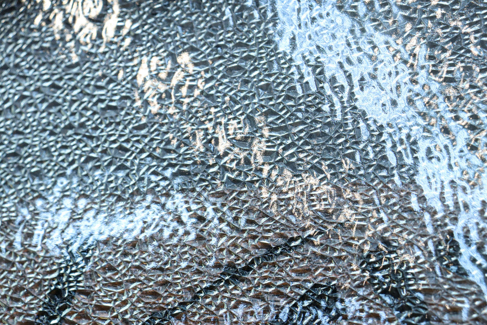 幅604ミリ　2種類の和ガラスでレトロな面持ちのスリムガラス戸　F8577　在庫1枚