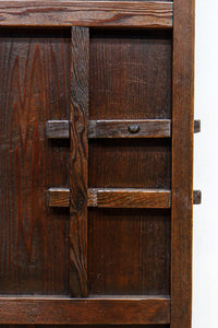 幅604ミリ　2種類の和ガラスでレトロな面持ちのスリムガラス戸　F8577　在庫1枚