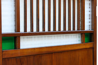 幅602ミリ　色ガラスをアクセントにしたスリム幅のガラス戸　F8579　在庫1枚