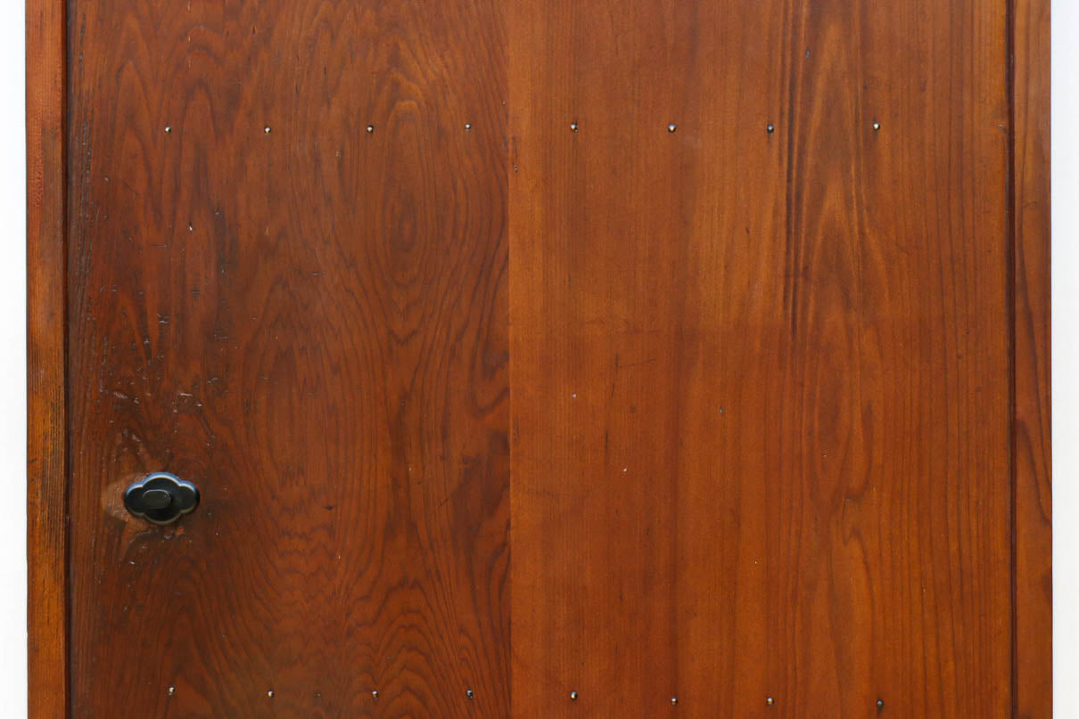 幅602ミリ　色ガラスをアクセントにしたスリム幅のガラス戸　F8579　在庫1枚