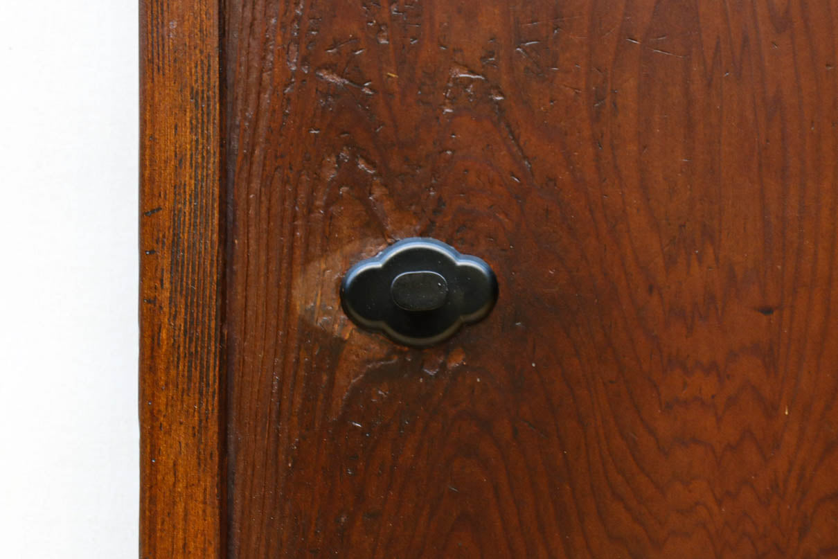 幅602ミリ　色ガラスをアクセントにしたスリム幅のガラス戸　F8579　在庫1枚