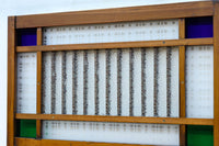 幅602ミリ　色ガラスをアクセントにしたスリム幅のガラス戸　F8579　在庫1枚