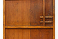 幅602ミリ　色ガラスをアクセントにしたスリム幅のガラス戸　F8579　在庫1枚