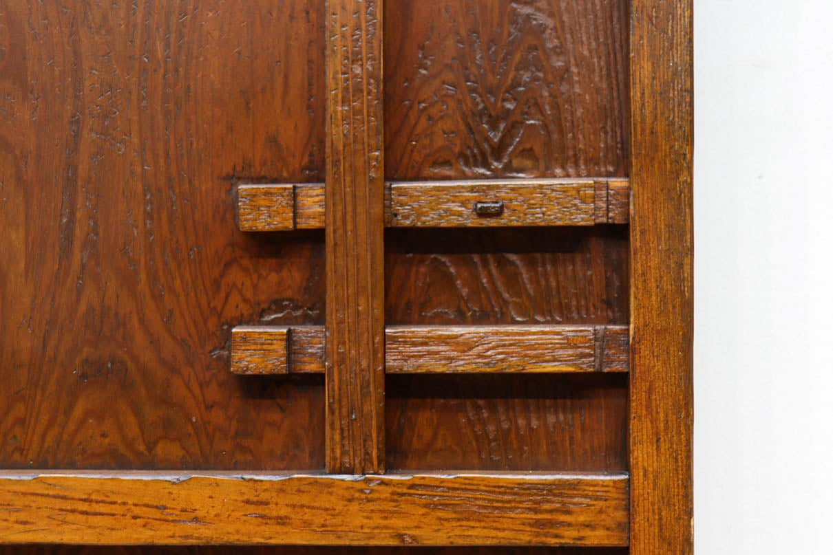 幅602ミリ　色ガラスをアクセントにしたスリム幅のガラス戸　F8579　在庫1枚