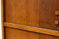 幅602ミリ　色ガラスをアクセントにしたスリム幅のガラス戸　F8579　在庫1枚