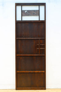 幅604ミリ　スリム幅!! 透かし板が風情を添えるガラス戸　F8580　在庫1枚