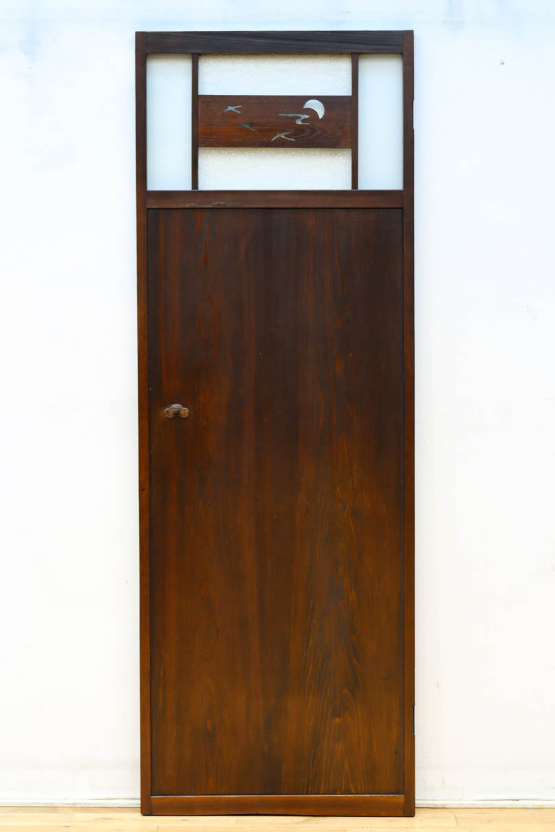 幅604ミリ　スリム幅!! 透かし板が風情を添えるガラス戸　F8580　在庫1枚