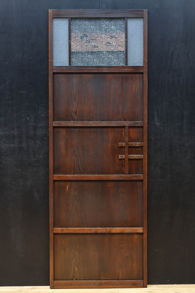 幅604ミリ　スリム幅!! 透かし板が風情を添えるガラス戸　F8580　在庫1枚