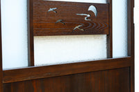 幅604ミリ　スリム幅!! 透かし板が風情を添えるガラス戸　F8580　在庫1枚