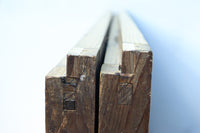 可憐な梅の花が咲く景色を描いた時代感滲む板絵戸セット　F8583　在庫2枚一組