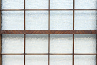 幅853ミリ　古色の風合いが素敵なレトロモダンなガラス戸　F8584　在庫1枚