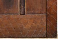 幅853ミリ　古色の風合いが素敵なレトロモダンなガラス戸　F8584　在庫1枚