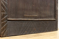 幅853ミリ　古色の風合いが素敵なレトロモダンなガラス戸　F8584　在庫1枚