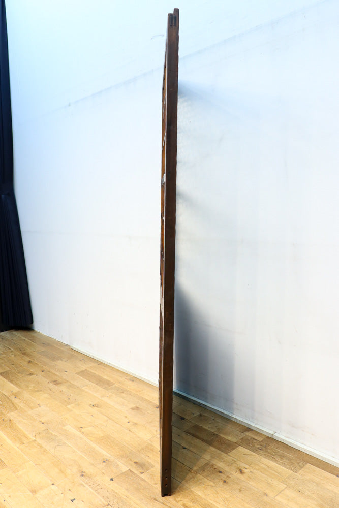 幅853ミリ　古色の風合いが素敵なレトロモダンなガラス戸　F8584　在庫1枚