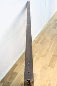 幅853ミリ　古色の風合いが素敵なレトロモダンなガラス戸　F8584　在庫1枚