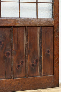 幅853ミリ　古色の風合いが素敵なレトロモダンなガラス戸　F8584　在庫1枚