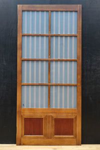 角太格子の堅牢感と上質さがあるスリガラス入りガラス戸　F8585　在庫1枚