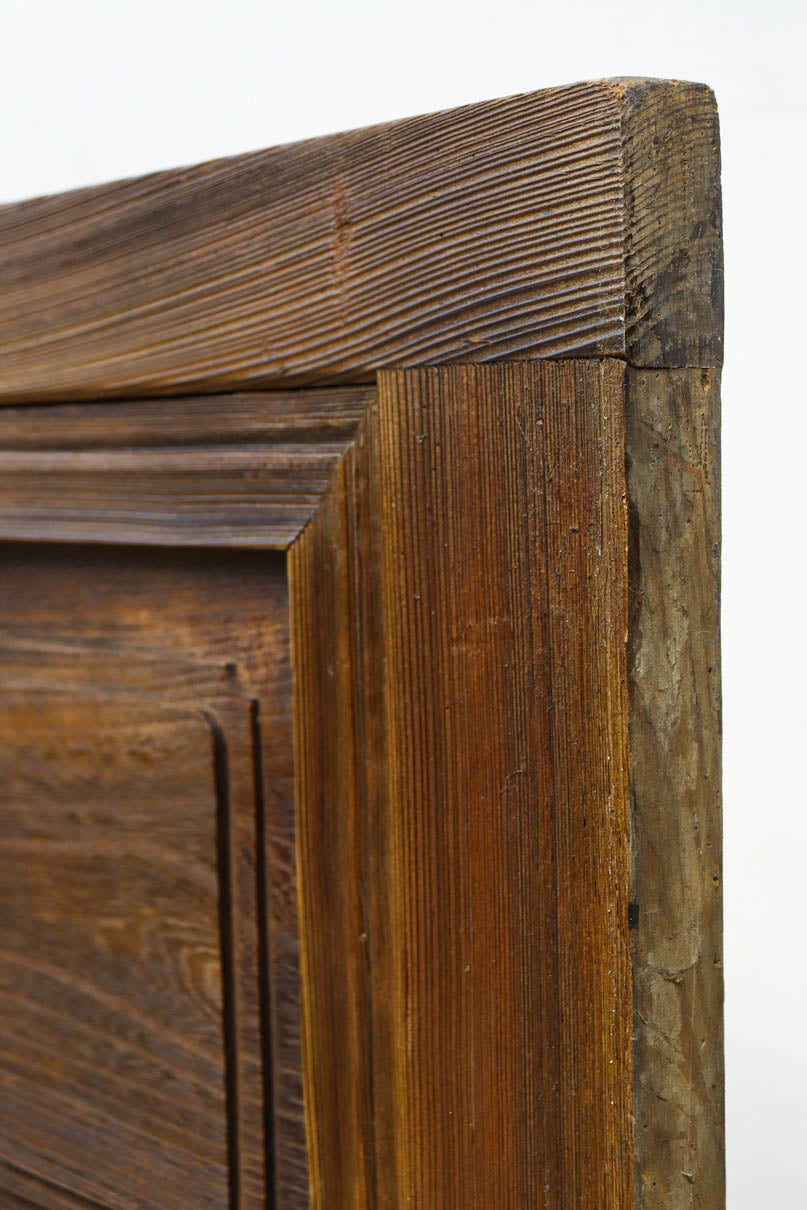 角太格子の堅牢感と上質さがあるスリガラス入りガラス戸　F8585　在庫1枚