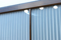 幅900ミリ高さ1877ミリ 珍品‼ 格子から優しい明かりが差し込むスリガラス入り背高いガラス戸　F8588　在庫2枚